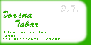 dorina tabar business card