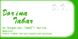 dorina tabar business card